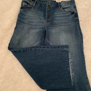 High Rise Wide Leg Crop Jeans